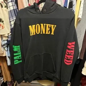Palm money weed hoodie new arrivals